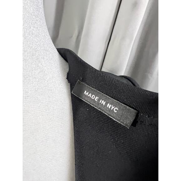 YIGAL AZROUEL Black and Nude Art Deco Velvet Sleeveless Designer Dress Sz 6 - Picture 13 of 14